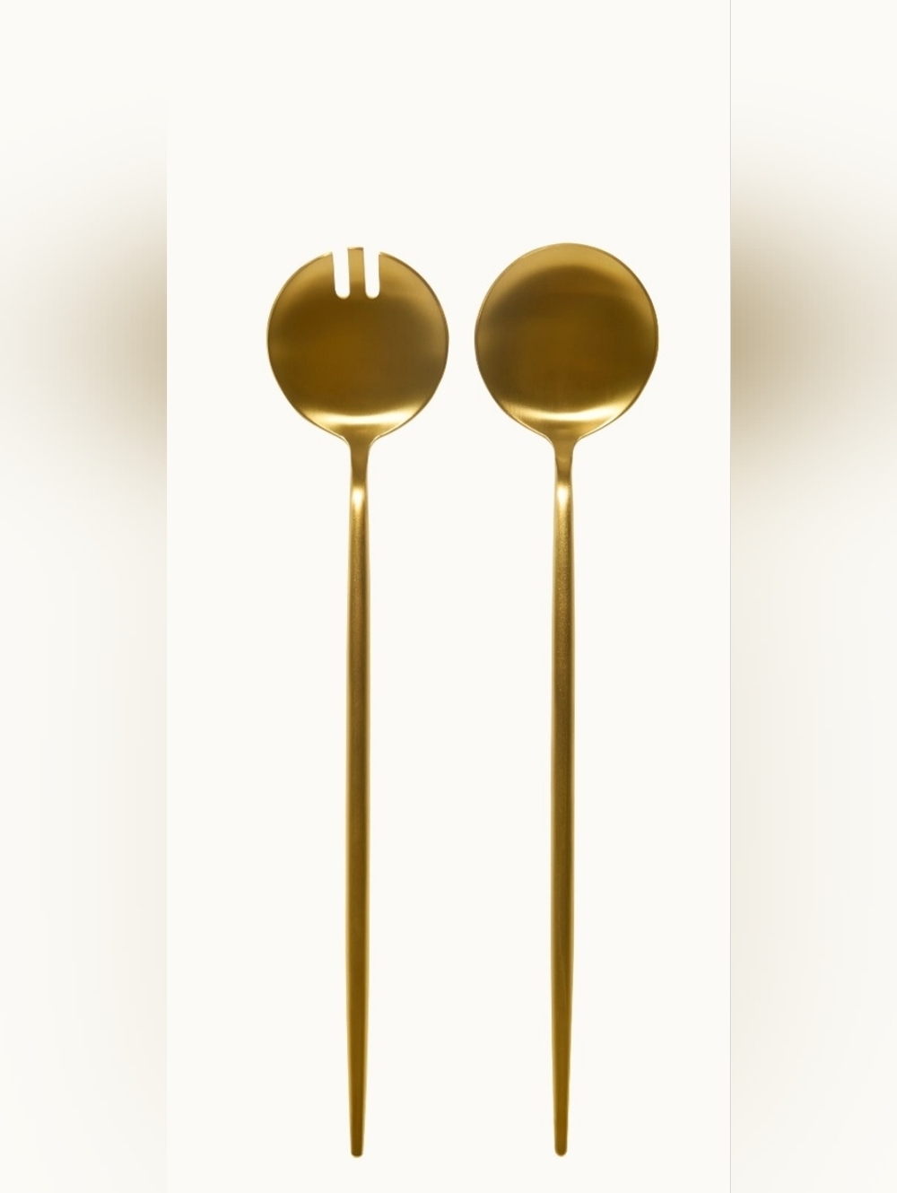 Taja Collection Gold Metallic Salad Serving Set